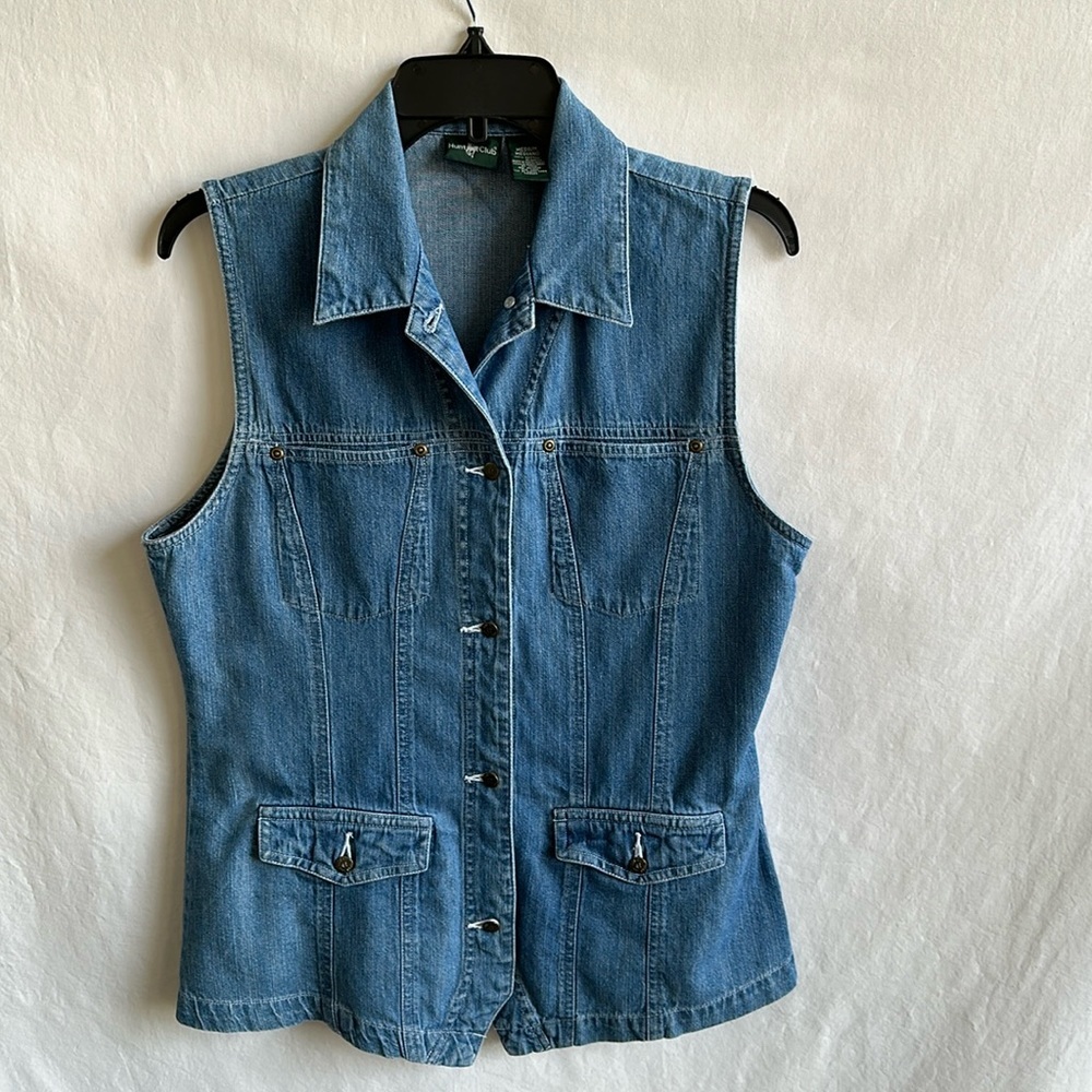 Vintage Hunt Club denim shirt /vest, size M - Picture 1 of 6